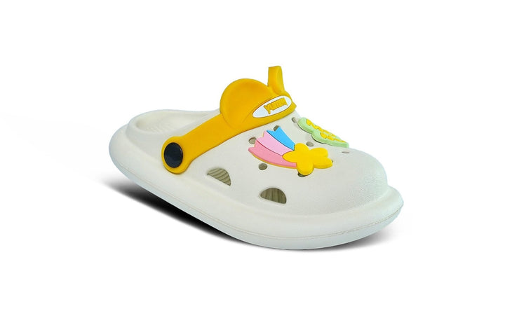 Rainbow Wave Clogs in White  (261-101)